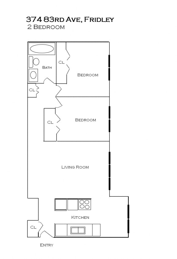 Floor Plans of Spring Lake Park Apartments in Fridley, MN